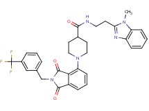 1-{1,3-dioxo-2-[3-(trifluoromethyl)benzyl]-2,3-dihydro-1H-isoindol-4-yl}-N-[2-(1-methyl-1H-benzimidazol-2-yl)ethyl]-4-piperidinecarboxamide