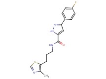 3-(4-fluorophenyl)-N-[3-(4-methyl-1,3-thiazol-5-yl)propyl]-1H-pyrazole-5-carboxamide