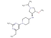 1-(6-ethyl-2-methylpyrimidin-4-yl)-N-[(3S*,4S*)-1-isopropyl-4-methoxypyrrolidin-3-yl]piperidin-4-amine
