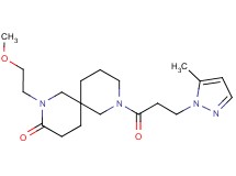 2-(2-methoxyethyl)-8-[3-(5-methyl-1H-pyrazol-1-yl)propanoyl]-2,8-diazaspiro[5.5]undecan-3-one