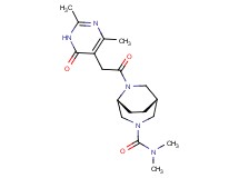 (1R*,5R*)-6-[(2,4-dimethyl-6-oxo-1,6-dihydro-5-pyrimidinyl)acetyl]-N,N-dimethyl-3,6-diazabicyclo[3.2.2]nonane-3-carboxamide