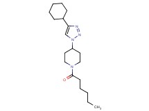 4-(4-cyclohexyl-1H-1,2,3-triazol-1-yl)-1-hexanoylpiperidine