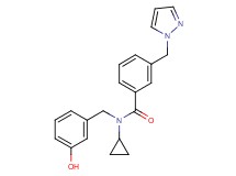 N-cyclopropyl-N-(3-hydroxybenzyl)-3-(1H-pyrazol-1-ylmethyl)benzamide