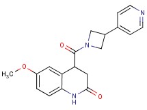 6-methoxy-4-{[3-(4-pyridinyl)-1-azetidinyl]carbonyl}-3,4-dihydro-2(1H)-quinolinone