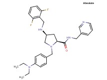 (4S)-1-[4-(diethylamino)benzyl]-4-[(2,6-difluorobenzyl)amino]-N-(3-pyridinylmethyl)-L-prolinamide