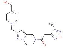 [1-({5-[(4-methyl-1,2,5-oxadiazol-3-yl)acetyl]-4,5,6,7-tetrahydropyrazolo[1,5-a]pyrazin-2-yl}methyl)-4-piperidinyl]methanol