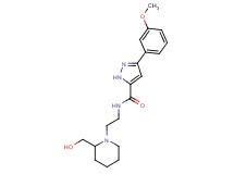 N-{2-[2-(hydroxymethyl)-1-piperidinyl]ethyl}-3-(3-methoxyphenyl)-1H-pyrazole-5-carboxamide