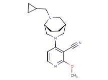 4-[(1R*,5R*)-6-(cyclopropylmethyl)-3,6-diazabicyclo[3.2.2]non-3-yl]-2-methoxynicotinonitrile