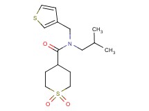N-isobutyl-N-(3-thienylmethyl)tetrahydro-2H-thiopyran-4-carboxamide 1,1-dioxide