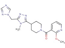 2-methoxy-3-({4-[4-methyl-5-(1H-1,2,4-triazol-1-ylmethyl)-4H-1,2,4-triazol-3-yl]piperidin-1-yl}carbonyl)pyridine