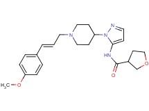 N-(1-{1-[(2E)-3-(4-methoxyphenyl)-2-propen-1-yl]-4-piperidinyl}-1H-pyrazol-5-yl)tetrahydro-3-furancarboxamide