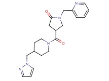 4-{[4-(1H-pyrazol-1-ylmethyl)-1-piperidinyl]carbonyl}-1-(2-pyridinylmethyl)-2-pyrrolidinone