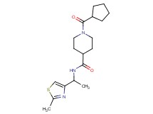 1-(cyclopentylcarbonyl)-N-[1-(2-methyl-1,3-thiazol-4-yl)ethyl]-4-piperidinecarboxamide