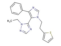 1-ethyl-5-{4-phenyl-1-[2-(2-thienyl)ethyl]-1H-imidazol-5-yl}-1H-1,2,4-triazole