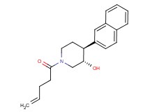(3S*,4S*)-4-(2-naphthyl)-1-pent-4-enoylpiperidin-3-ol