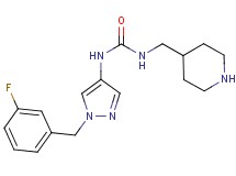N-[1-(3-fluorobenzyl)-1H-pyrazol-4-yl]-N'-(4-piperidinylmethyl)urea hydrochloride