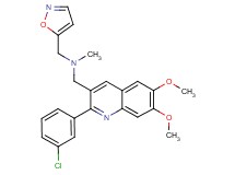 1-[2-(3-chlorophenyl)-6,7-dimethoxy-3-quinolinyl]-N-(5-isoxazolylmethyl)-N-methylmethanamine