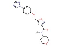 N-methyl-N-(tetrahydro-2H-pyran-4-yl)-5-{[4-(1H-1,2,4-triazol-1-yl)phenoxy]methyl}-3-isoxazolecarboxamide