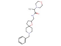N-[(8-benzyl-1-oxa-8-azaspiro[4.5]dec-2-yl)methyl]-2-(4-morpholinyl)propanamide