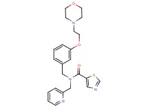 N-{3-[2-(4-morpholinyl)ethoxy]benzyl}-N-(2-pyridinylmethyl)-1,3-thiazole-5-carboxamide