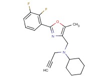 N-{[2-(2,3-difluorophenyl)-5-methyl-1,3-oxazol-4-yl]methyl}-N-2-propyn-1-ylcyclohexanamine