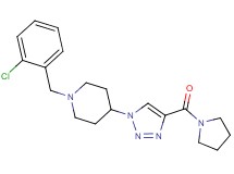 1-(2-chlorobenzyl)-4-[4-(1-pyrrolidinylcarbonyl)-1H-1,2,3-triazol-1-yl]piperidine