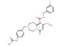 3-[4-(acetylamino)benzyl]-N-(3-fluorobenzyl)-9-methoxy-7-oxo-1,2,3,4,5,7-hexahydropyrido[1,2-d][1,4]diazepine-10-carboxamide