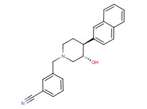 3-{[(3S*,4S*)-3-hydroxy-4-(2-naphthyl)piperidin-1-yl]methyl}benzonitrile