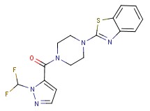 2-(4-{[1-(difluoromethyl)-1H-pyrazol-5-yl]carbonyl}-1-piperazinyl)-1,3-benzothiazole