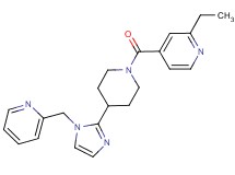2-ethyl-4-({4-[1-(pyridin-2-ylmethyl)-1H-imidazol-2-yl]piperidin-1-yl}carbonyl)pyridine