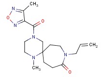 9-allyl-1-methyl-4-[(4-methyl-1,2,5-oxadiazol-3-yl)carbonyl]-1,4,9-triazaspiro[5.6]dodecan-10-one
