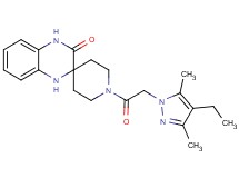 1-[(4-ethyl-3,5-dimethyl-1H-pyrazol-1-yl)acetyl]-1',4'-dihydro-3'H-spiro[piperidine-4,2'-quinoxalin]-3'-one