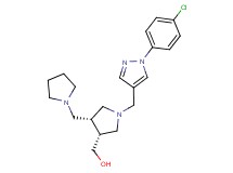 [(3R*,4R*)-1-{[1-(4-chlorophenyl)-1H-pyrazol-4-yl]methyl}-4-(pyrrolidin-1-ylmethyl)pyrrolidin-3-yl]methanol