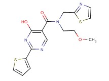 4-hydroxy-N-(2-methoxyethyl)-N-(1,3-thiazol-2-ylmethyl)-2-(2-thienyl)pyrimidine-5-carboxamide