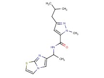 N-(1-imidazo[2,1-b][1,3]thiazol-6-ylethyl)-3-isobutyl-1-methyl-1H-pyrazole-5-carboxamide