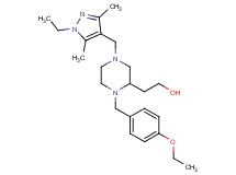 2-{1-(4-ethoxybenzyl)-4-[(1-ethyl-3,5-dimethyl-1H-pyrazol-4-yl)methyl]-2-piperazinyl}ethanol