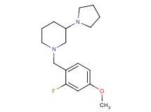 1-(2-fluoro-4-methoxybenzyl)-3-(1-pyrrolidinyl)piperidine