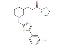 1-{[5-(3-chlorophenyl)-2-furyl]methyl}-3-[3-oxo-3-(1-pyrrolidinyl)propyl]piperidine