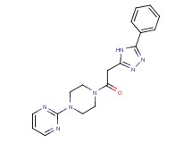 2-{4-[(5-phenyl-4H-1,2,4-triazol-3-yl)acetyl]-1-piperazinyl}pyrimidine trifluoroacetate