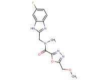 N-[(6-fluoro-1H-benzimidazol-2-yl)methyl]-5-(methoxymethyl)-N-methyl-1,3,4-oxadiazole-2-carboxamide