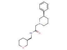 2-(3-phenyl-1-piperidinyl)-N-(tetrahydro-2H-pyran-3-ylmethyl)acetamide trifluoroacetate