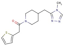 4-[(4-methyl-4H-1,2,4-triazol-3-yl)methyl]-1-(2-thienylacetyl)piperidine