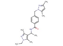 4-[(3,5-dimethyl-1H-pyrazol-1-yl)methyl]-N-[1-(1-ethyl-3,5-dimethyl-1H-pyrazol-4-yl)ethyl]benzamide