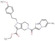 ethyl 1-[2-(4-methoxyphenyl)ethyl]-5-[(6-methylimidazo[1,2-a]pyridin-2-yl)carbonyl]-4,5,6,7-tetrahydro-1H-pyrazolo[4,3-c]pyridine-3-carboxylate