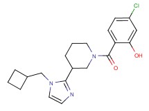 5-chloro-2-({3-[1-(cyclobutylmethyl)-1H-imidazol-2-yl]-1-piperidinyl}carbonyl)phenol