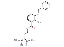 N-[2-(3,5-dimethyl-1H-pyrazol-4-yl)ethyl]-2-methyl-3-[(pyridin-3-ylmethyl)amino]benzamide