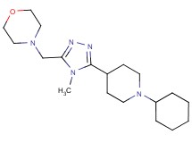 4-{[5-(1-cyclohexylpiperidin-4-yl)-4-methyl-4H-1,2,4-triazol-3-yl]methyl}morpholine