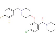 4-[5-chloro-2-(1-piperidinylcarbonyl)phenoxy]-1-(3,4-difluorobenzyl)piperidine
