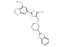 2-(1-{[2-(7-methoxy-1,3-benzodioxol-5-yl)-5-methyl-1,3-oxazol-4-yl]methyl}-3-piperidinyl)-1,3-benzoxazole