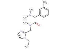 2-(dimethylamino)-N-[(1-ethyl-1H-imidazol-2-yl)methyl]-N-methyl-2-(3-methylphenyl)acetamide